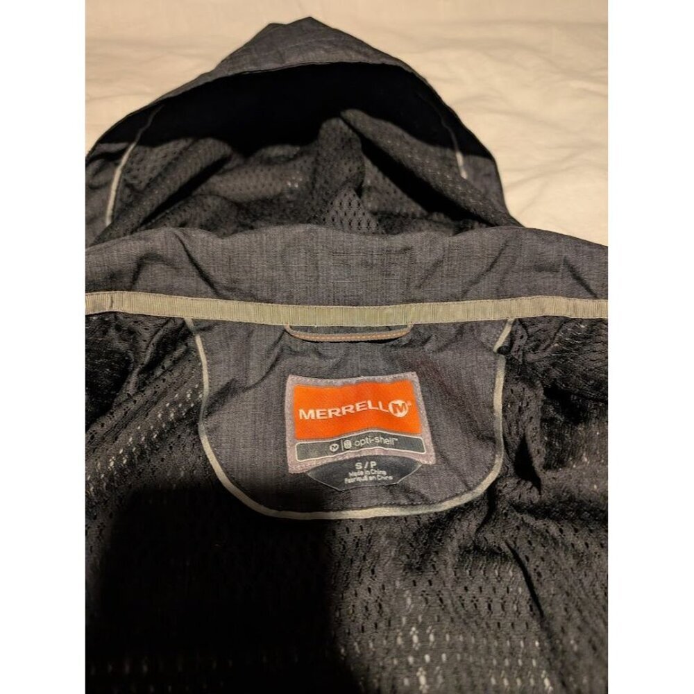 Merrell women's size small opti-shell gray black thigh length rain jacket - Picture 5 of 12